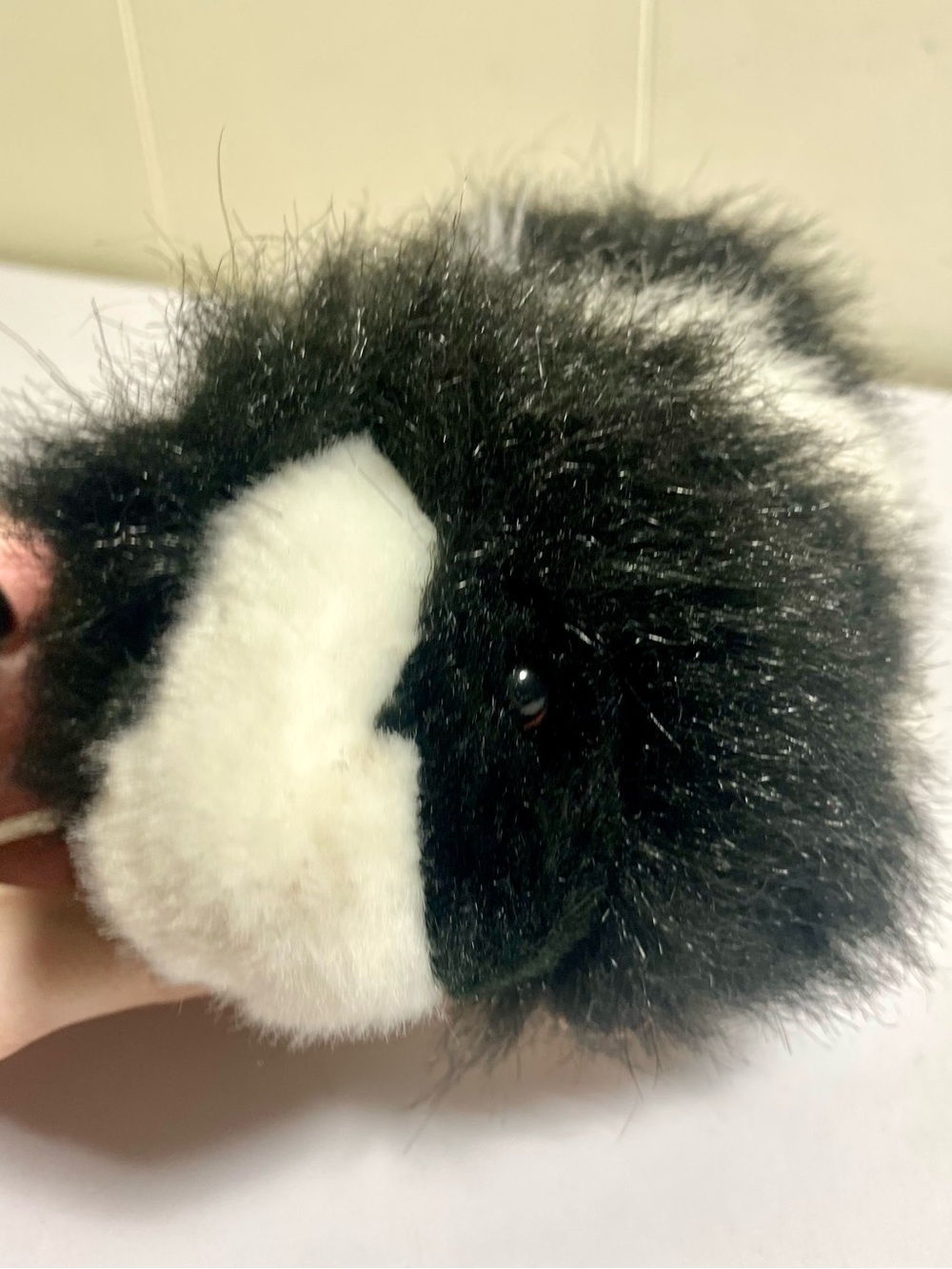 Douglas Angora Guinea Pig Plush 8” Black White #4112